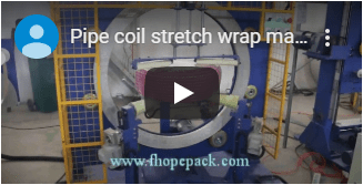 hose coil wrapping machine by stretch film
